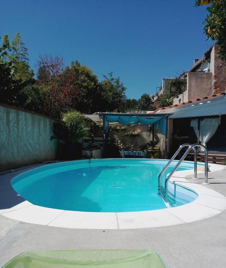 BELLE MAISON DE CARACTERE DE VILLAGE et STUDIO PISCINE Privée 9 PERS Millas Esterno foto