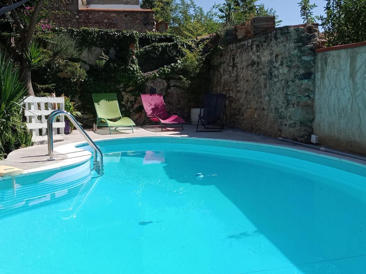 BELLE MAISON DE CARACTERE DE VILLAGE et STUDIO PISCINE Privée 9 PERS Millas Esterno foto