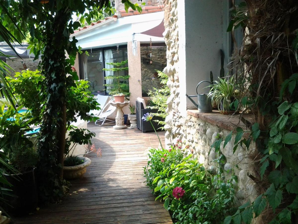BELLE MAISON DE CARACTERE DE VILLAGE et STUDIO PISCINE Privée 9 PERS Millas Esterno foto